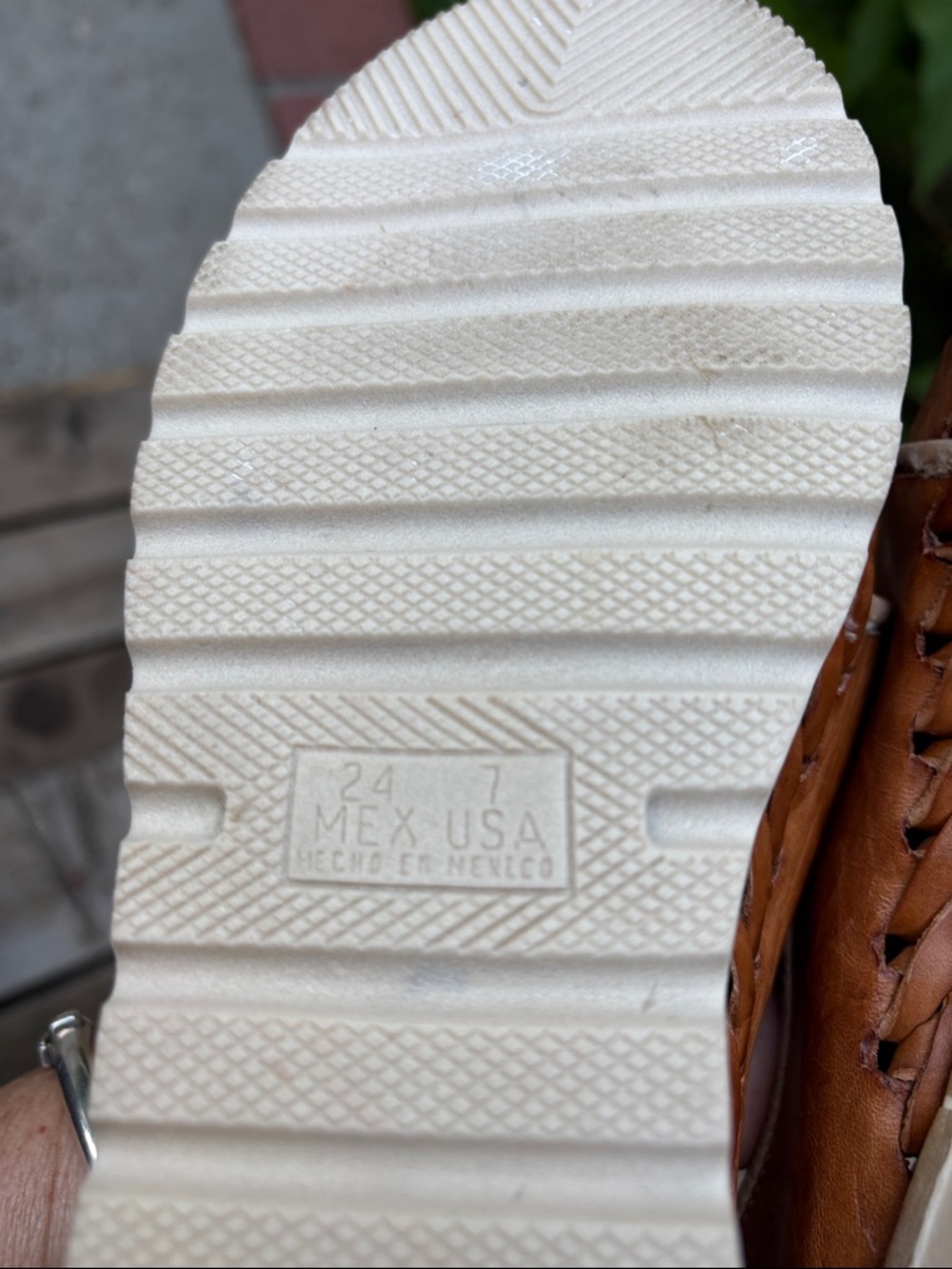Huaraches (7) Embossed Brown Leather Sunflower & Woven Design Lace-up Loafer - Picture 11 of 12